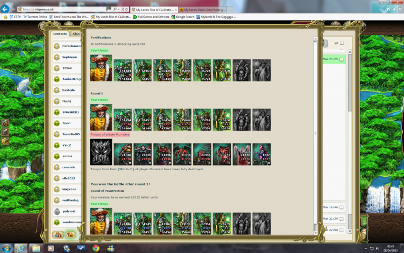 My epic battle report