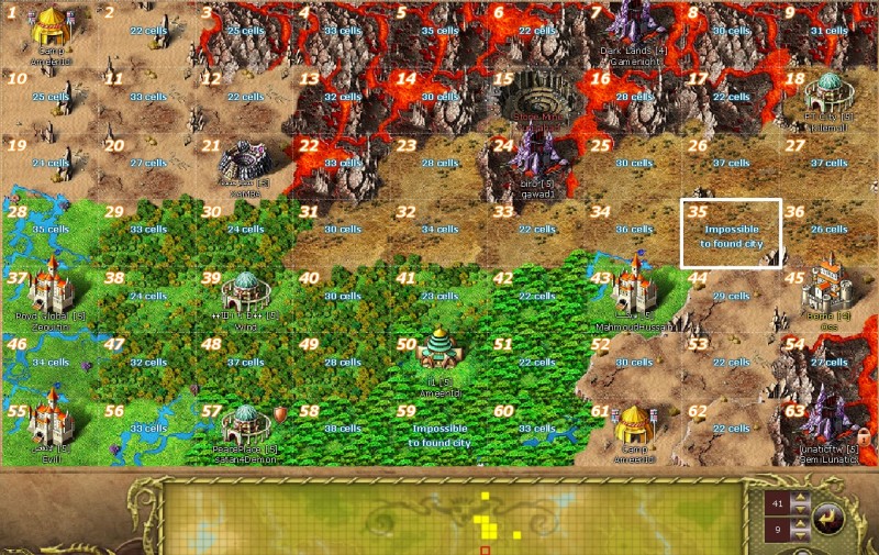 Why ruins are allowed in no city found square?